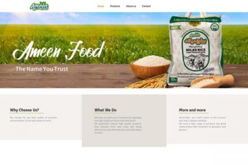 طراحی سایت مواد غذایی آمین فود