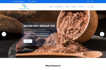 طراحی سایت شرکت صنایع غذایی seven sky